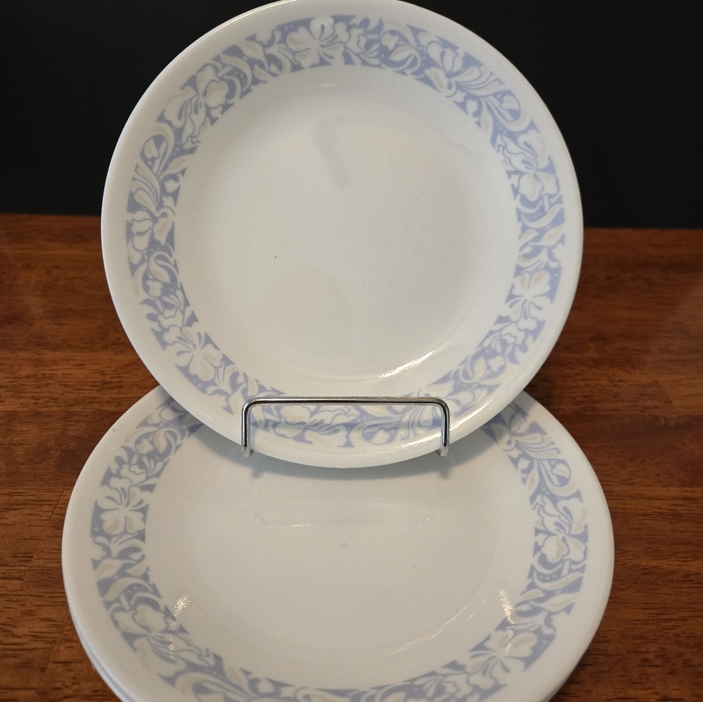 Corelle White and Blue Dinnerware Set